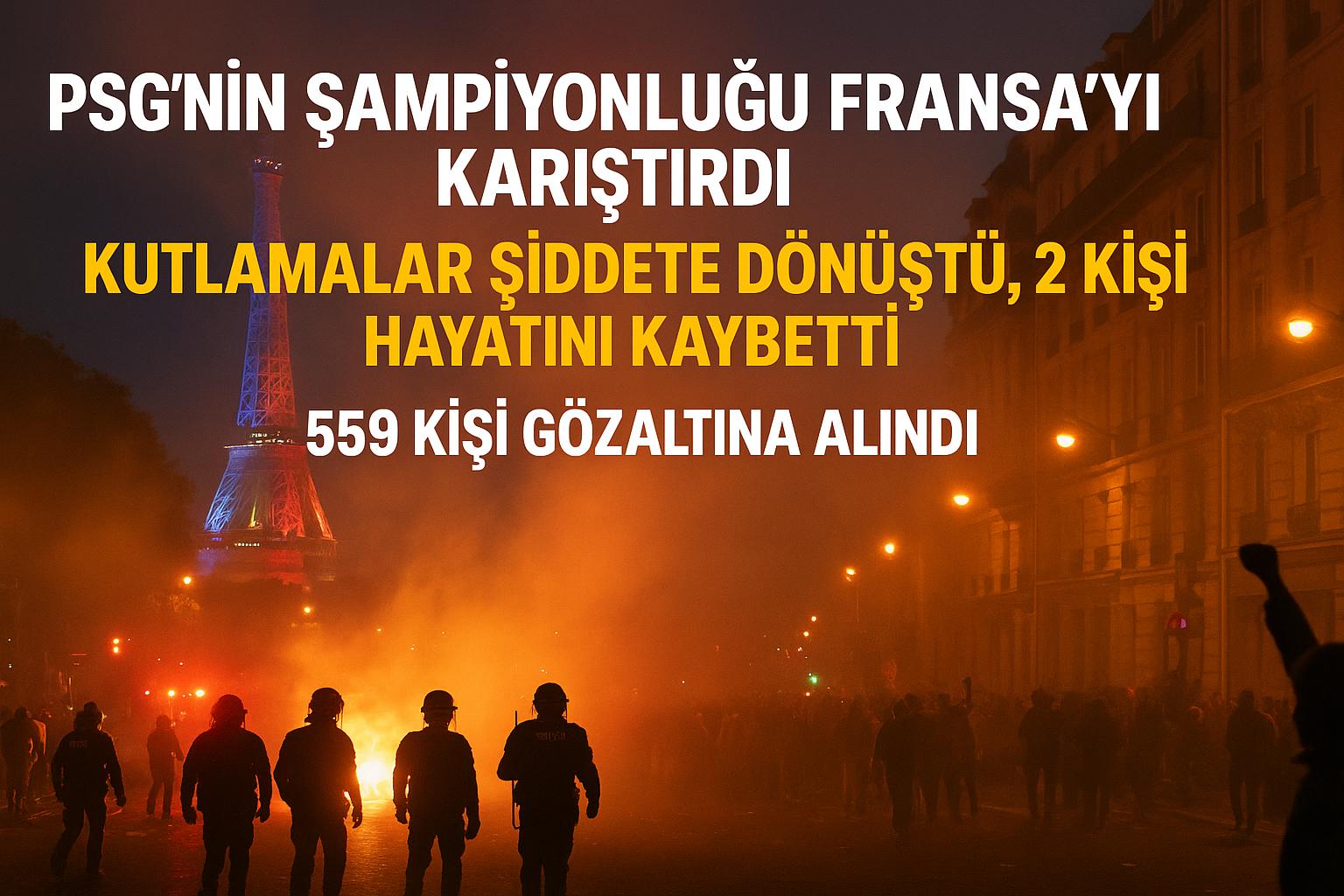 PSG şampiyonluk, Fransa olaylar, Paris kutlama kaosu, PSG Inter maçı