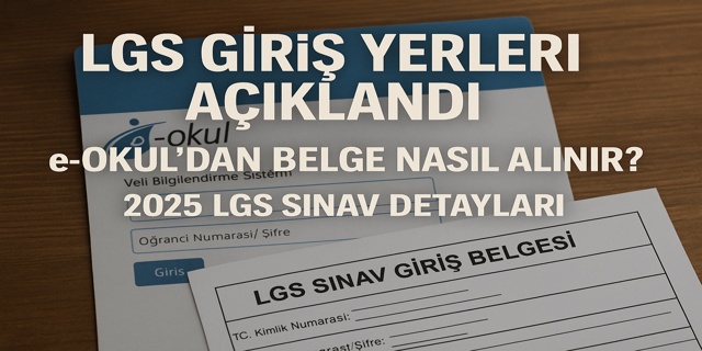 e-okul LGS giriş belgesi, LGS sınav yerleri, LGS sınav tarihi